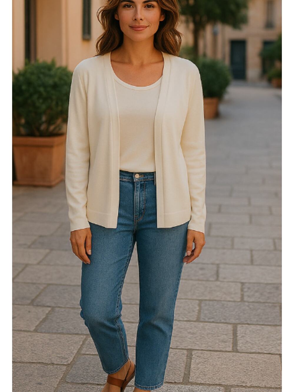 Calvin Klein Vintage Cream Knit Sweater Set XL